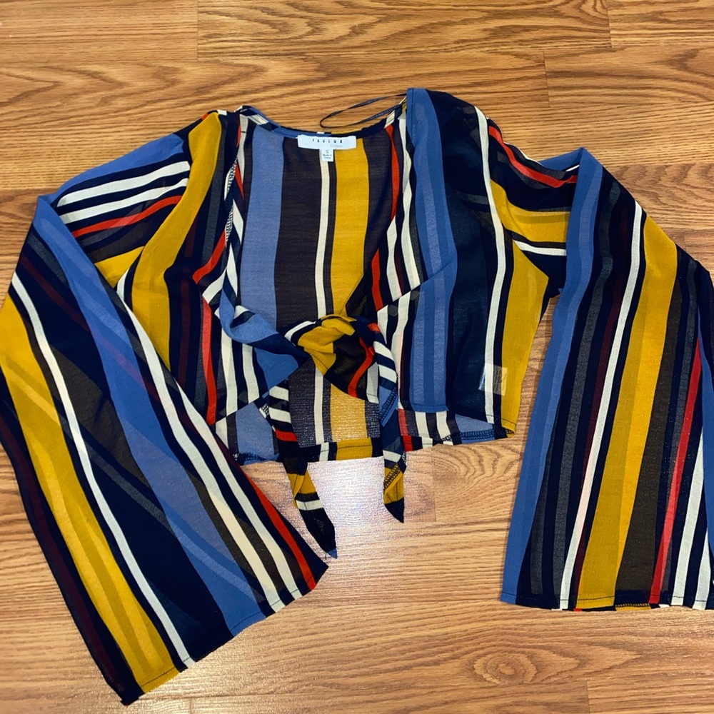 Multi Colored Front Tie Top